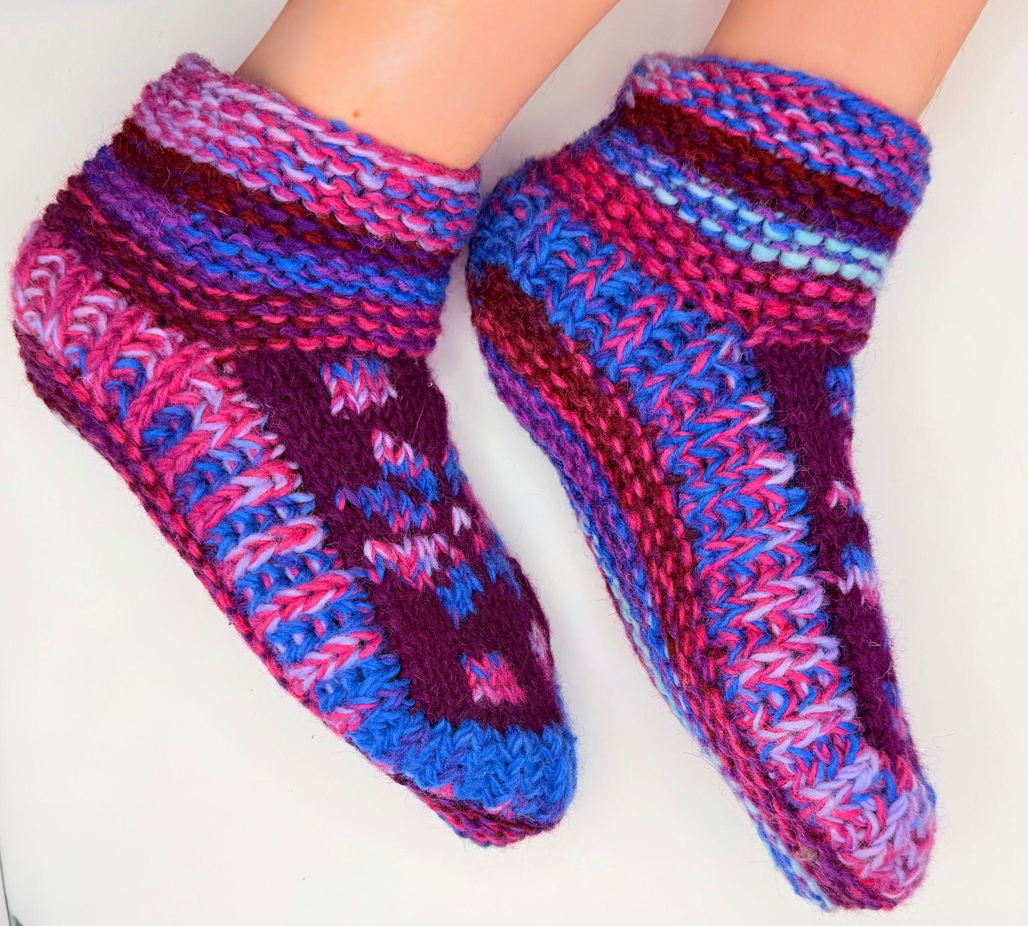 Socks Gift Hand Knitted Sherpa Wool - Image 3