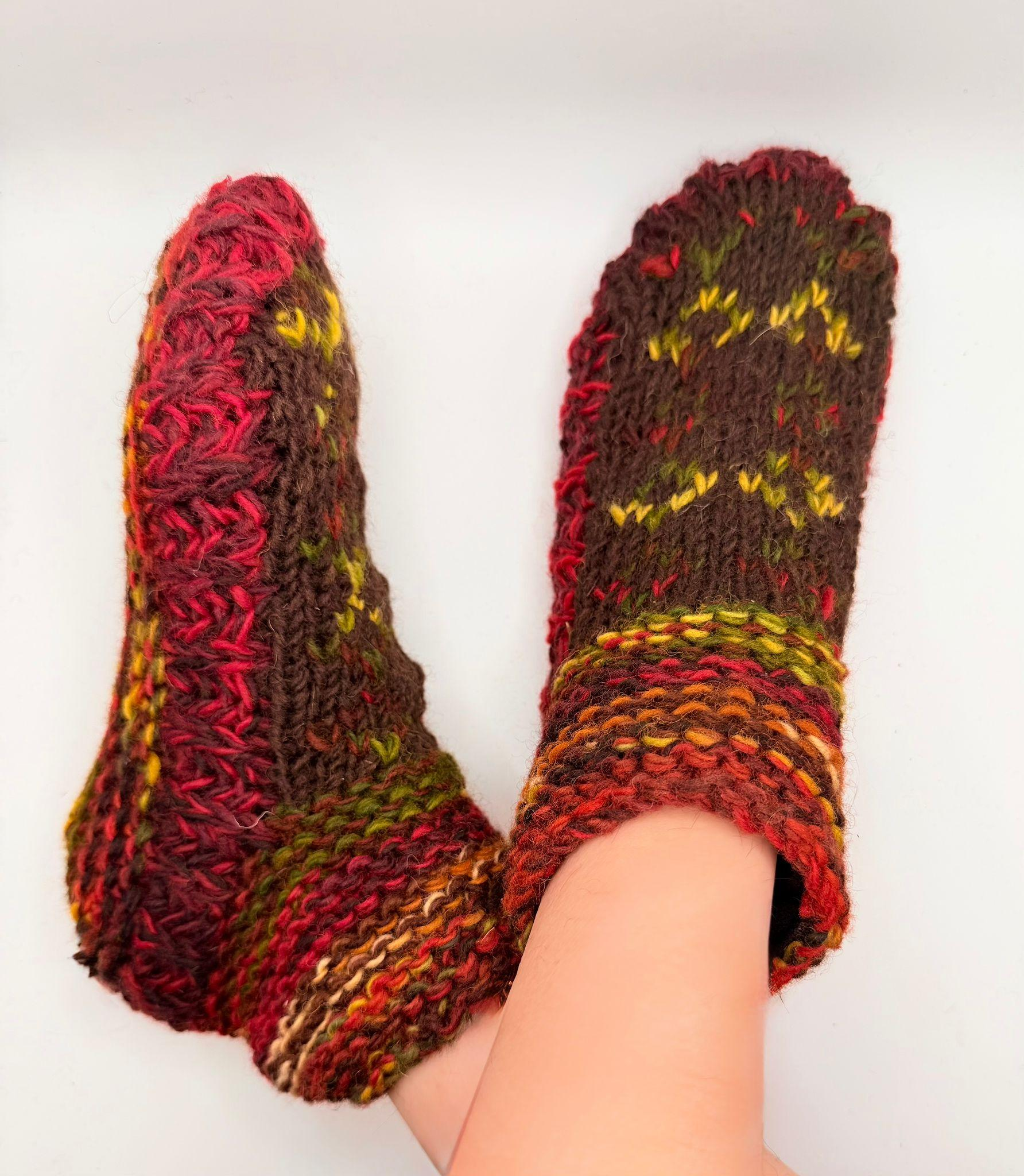 Socks Gift Hand Knitted Sherpa Wool - Image 4