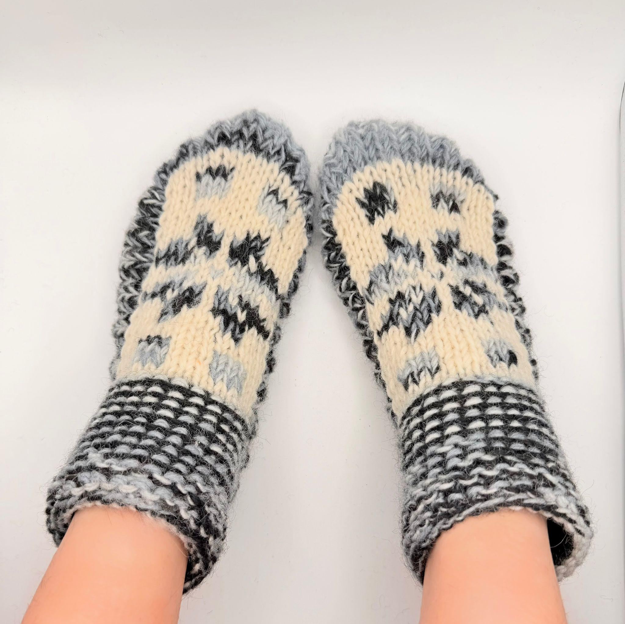 Socks Gift Hand Knitted Sherpa Wool - Image 5