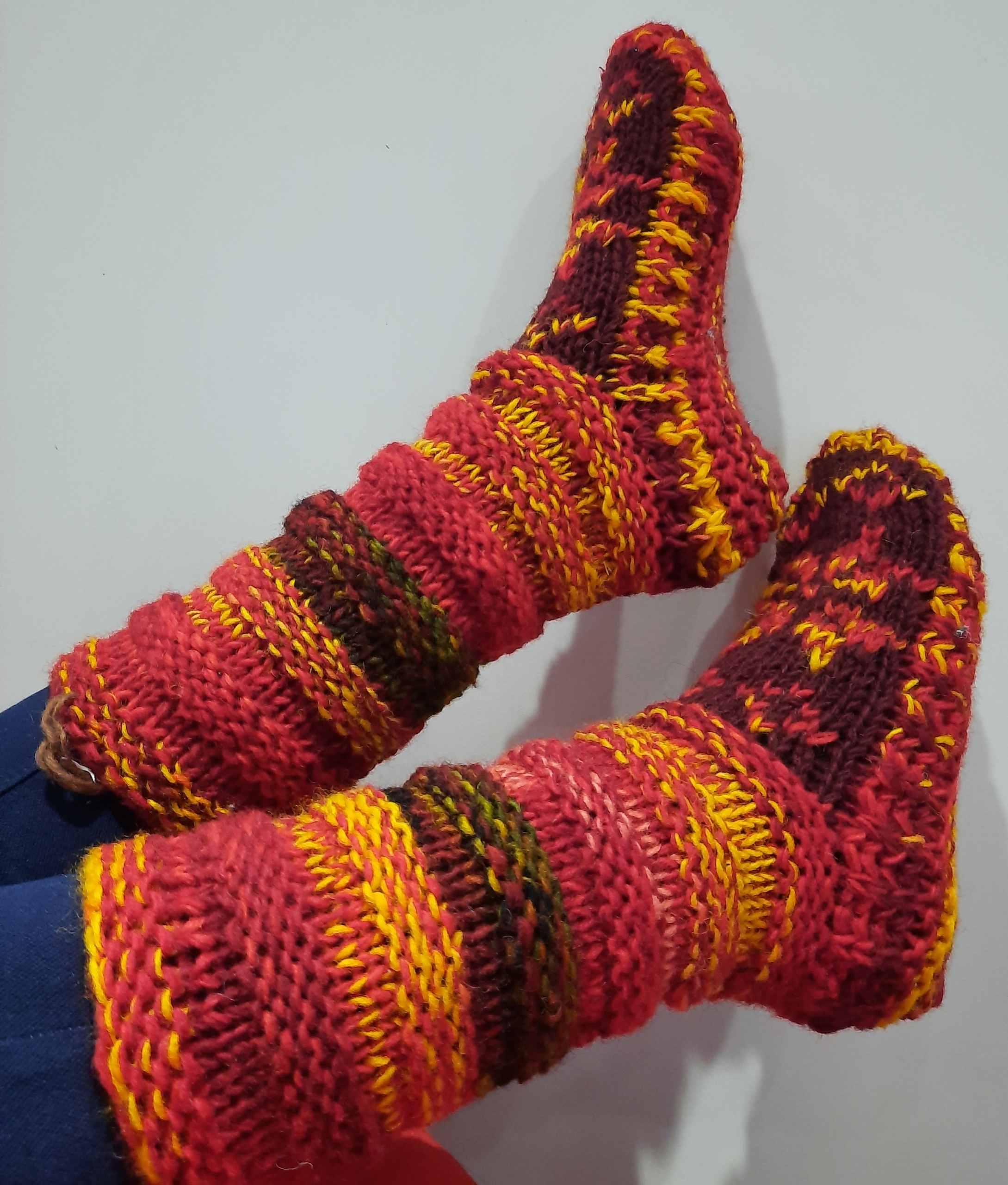 Socks Gift Hand Knitted Sherpa Wool